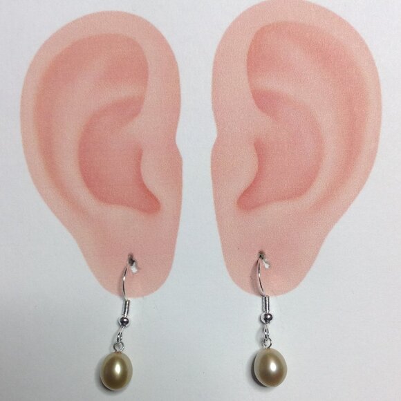 4 Pairs a Set of Multi Color Freshwater Drop Pearl Earrings - Picture 6 of 9